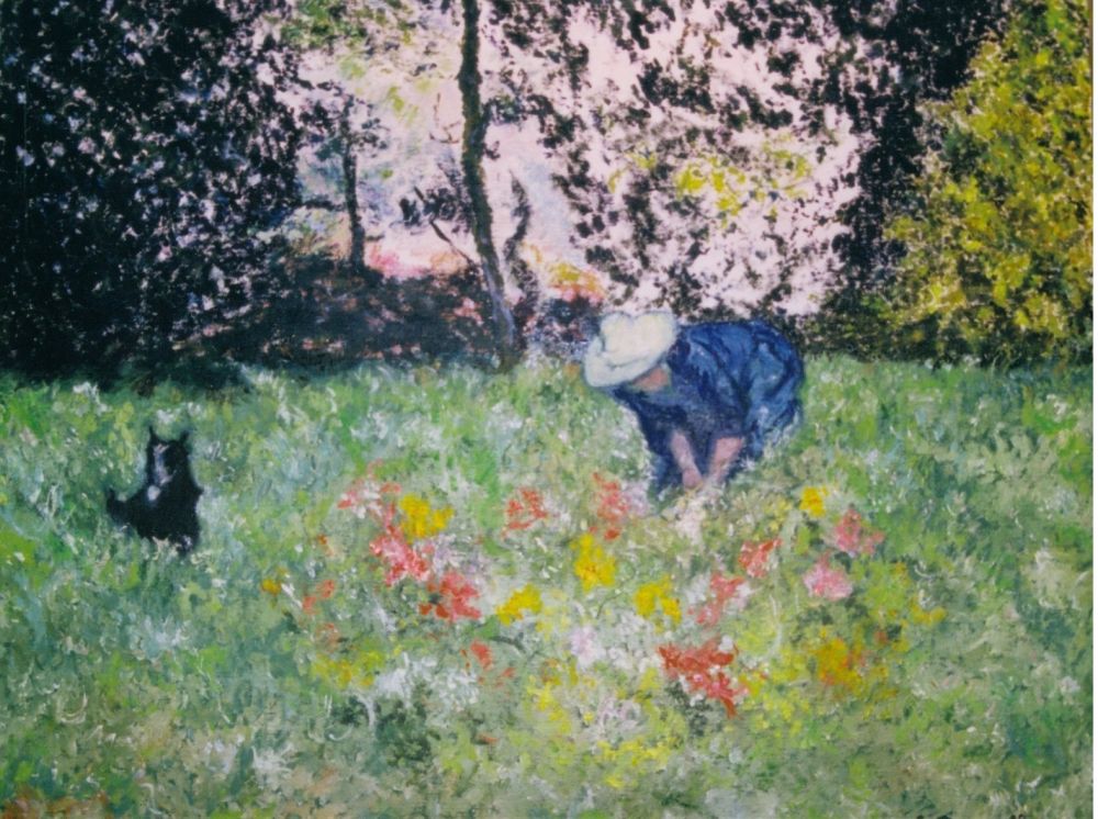Nicole BEAUVALLET - SIDO AU JARDIN - huile/toile . 54x65 Nicole BEAUVALLET - SIDO AU JARDIN - huile/toile . 54x65