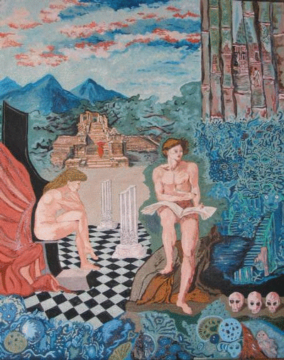 Nicole Lubrano-Lavadera - Calliope initie Orphée à l'éloquence 81X65 Nicole Lubrano-Lavadera - Calliope initie Orphée à l'éloquence 81X65
