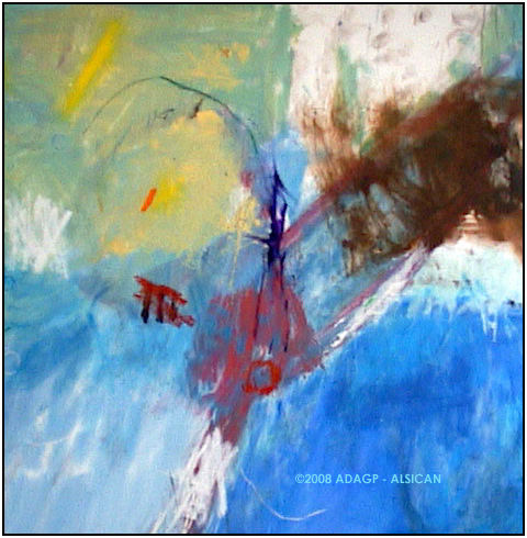 PHILIP ALSICAN - 3-165, 120x120cm ,technique mixte PHILIP ALSICAN - 3-165, 120x120cm ,technique mixte