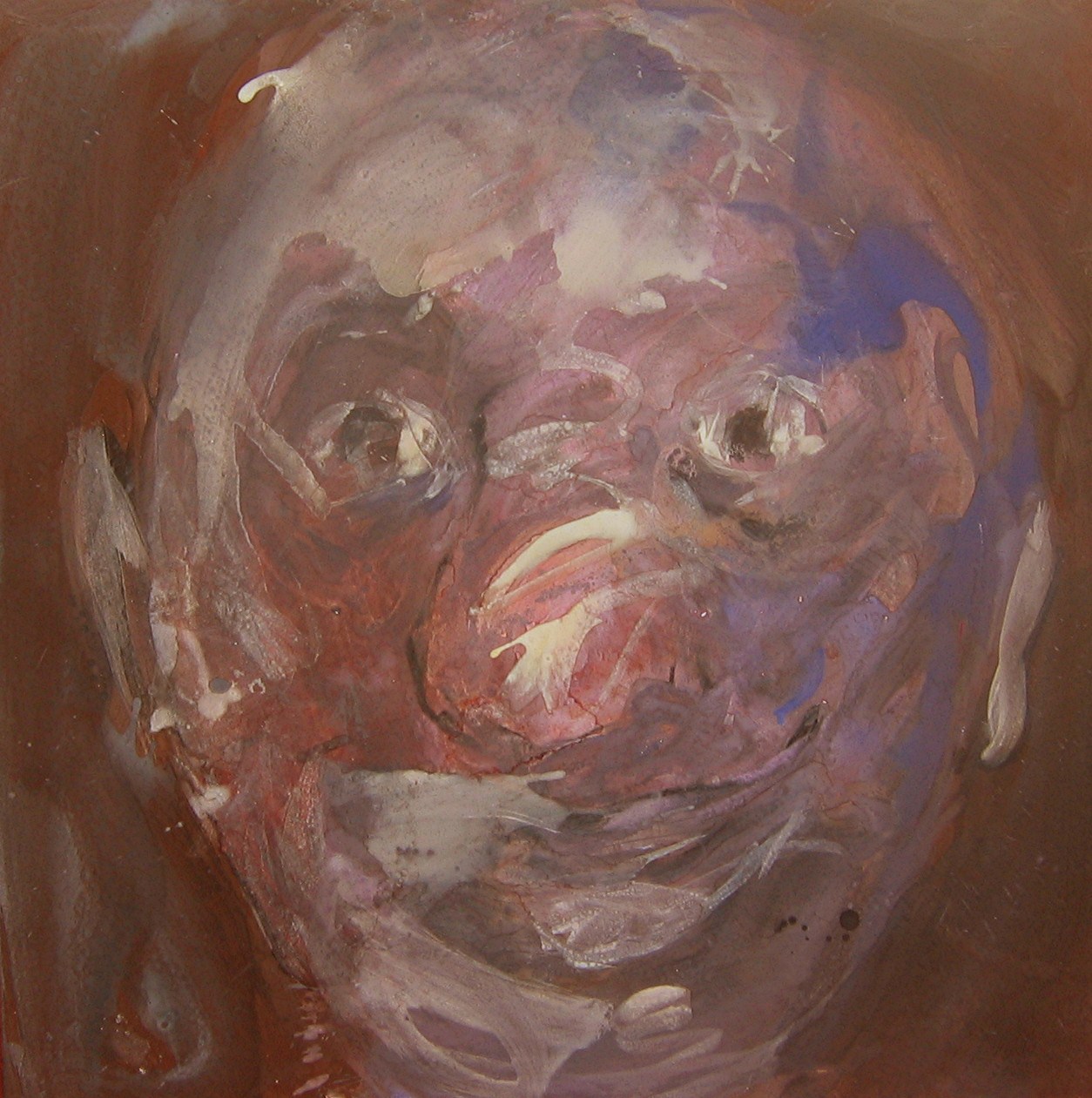 PHILIPPE TERTRAIS - Visage. Acrylique sur toile. 100/100cm PHILIPPE TERTRAIS - Visage. Acrylique sur toile. 100/100cm
