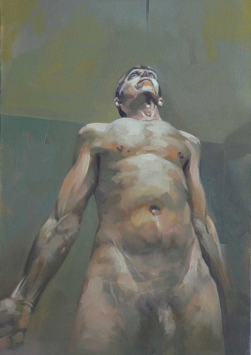 Pascal Casolari - Le nombril,55X46,2009, Peinture a l'huile Pascal Casolari - Le nombril,55X46,2009, Peinture a l'huile