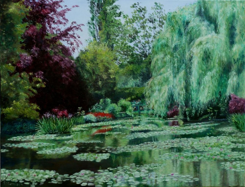 Pascale HARNISCH SYDEIN - Frondaisons, format 46 cm x 38 cm ( 2011 ) huile sur toile Pascale HARNISCH SYDEIN - Frondaisons, format 46 cm x 38 cm ( 2011 ) huile sur toile