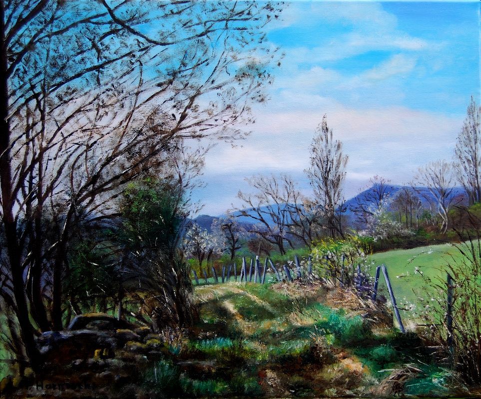 Pascale HARNISCH SYDEIN - Les fleurs d'Hélène, format 55 cm x 46 cm ( 2009 ) huile sur toile Pascale HARNISCH SYDEIN - Les fleurs d'Hélène, format 55 cm x 46 cm ( 2009 ) huile sur toile