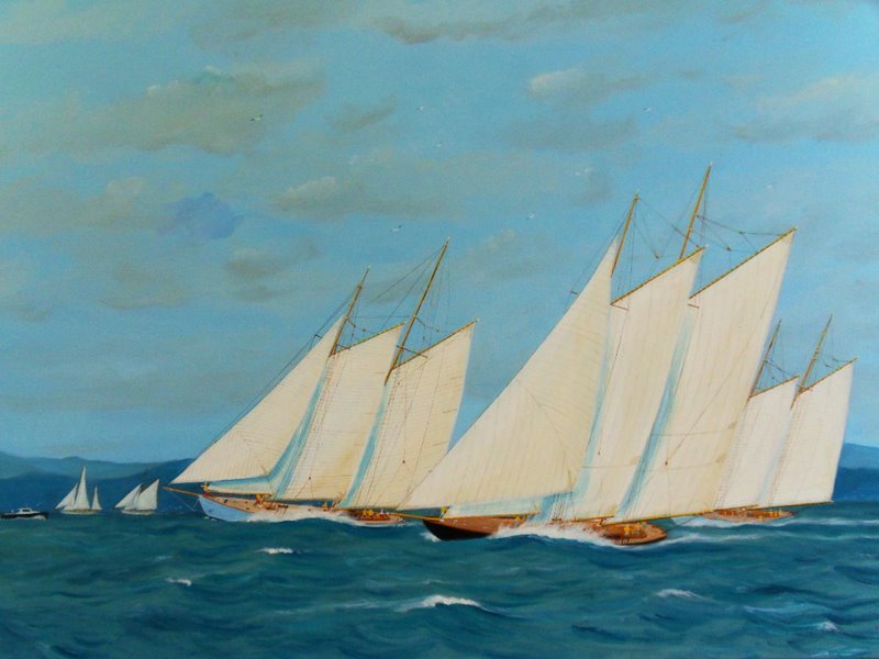 Philippe BON - Voiles de St Tropez 80 x 120 huile Philippe BON - Voiles de St Tropez 80 x 120 huile