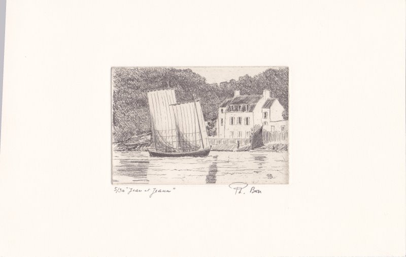 Philippe BON - Jean et Jeanne Conleau . Eau forte 8 x 12 Philippe BON - Jean et Jeanne Conleau . Eau forte 8 x 12