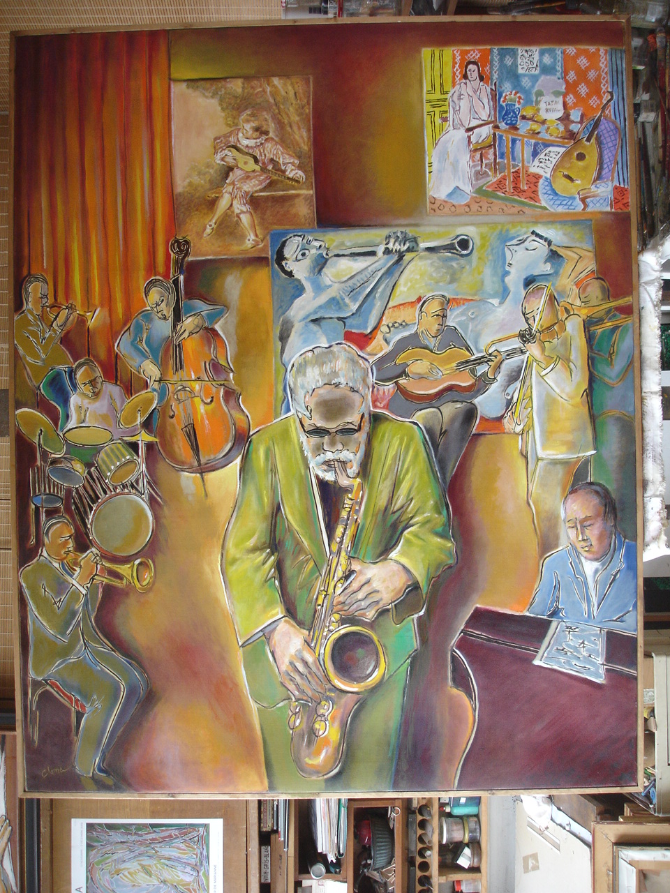 Pierre Clamagirand dit CLAMA - Hst Jazz Festival 167x130 Triptyque Pierre Clamagirand dit CLAMA - Hst Jazz Festival 167x130 Triptyque