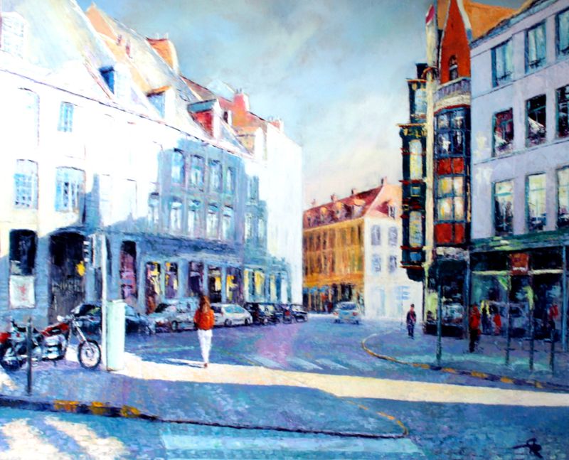 Régis RIGAUX - Brume matinale Arras 80*80cm 2012 Régis RIGAUX - Brume matinale Arras 80*80cm 2012