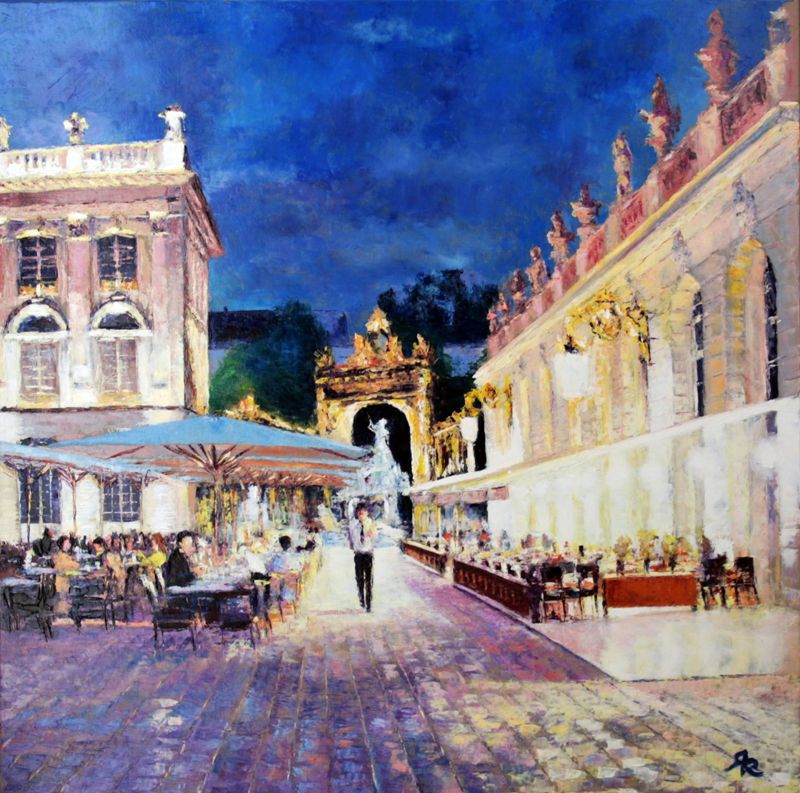 Régis RIGAUX - ARRAS SOUS LA PLUIE 80*80 2012 Régis RIGAUX - ARRAS SOUS LA PLUIE 80*80 2012