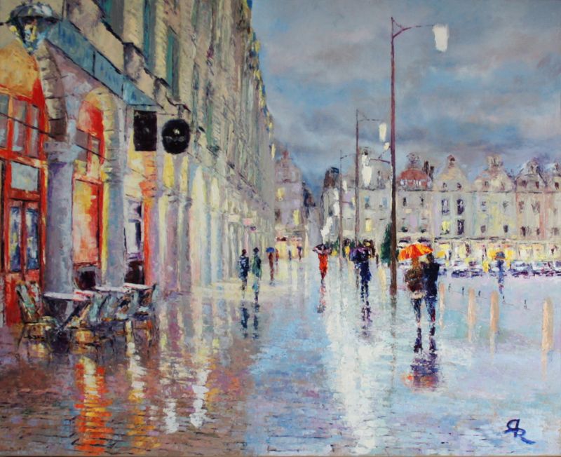 Régis RIGAUX - COULEURS DE LA PLUIE 150*50 cm 2012 Régis RIGAUX - COULEURS DE LA PLUIE 150*50 cm 2012
