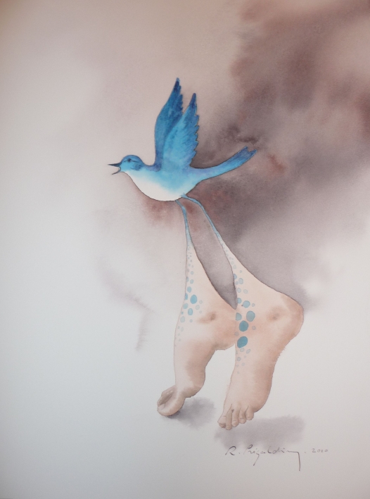 Renaud PREGALDINY - Le petit Oishomme - 30 x 40 cm - 2010 - Aquarelle Renaud PREGALDINY - Le petit Oishomme - 30 x 40 cm - 2010 - Aquarelle