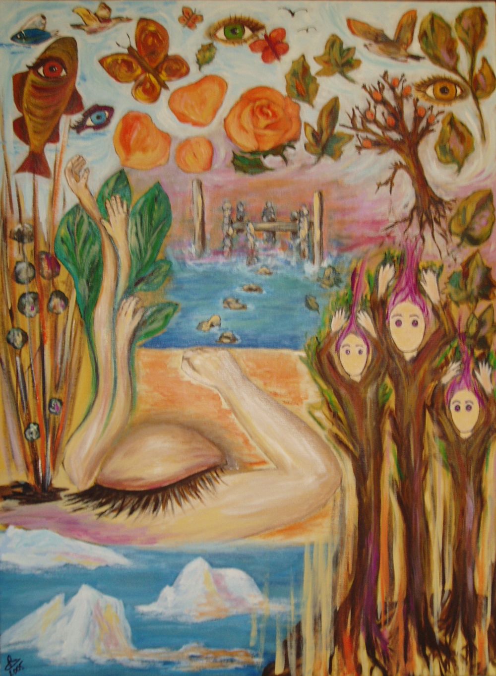 Roselyne CHEVREUIL - Désarroi ast 46x55cm 2009 Roselyne CHEVREUIL - Désarroi ast 46x55cm 2009