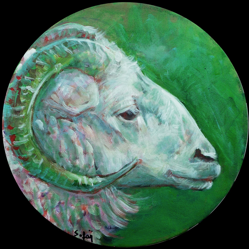 SOPHIE FAY - bouc 30cm . acrylique sur toile SOPHIE FAY - bouc 30cm . acrylique sur toile