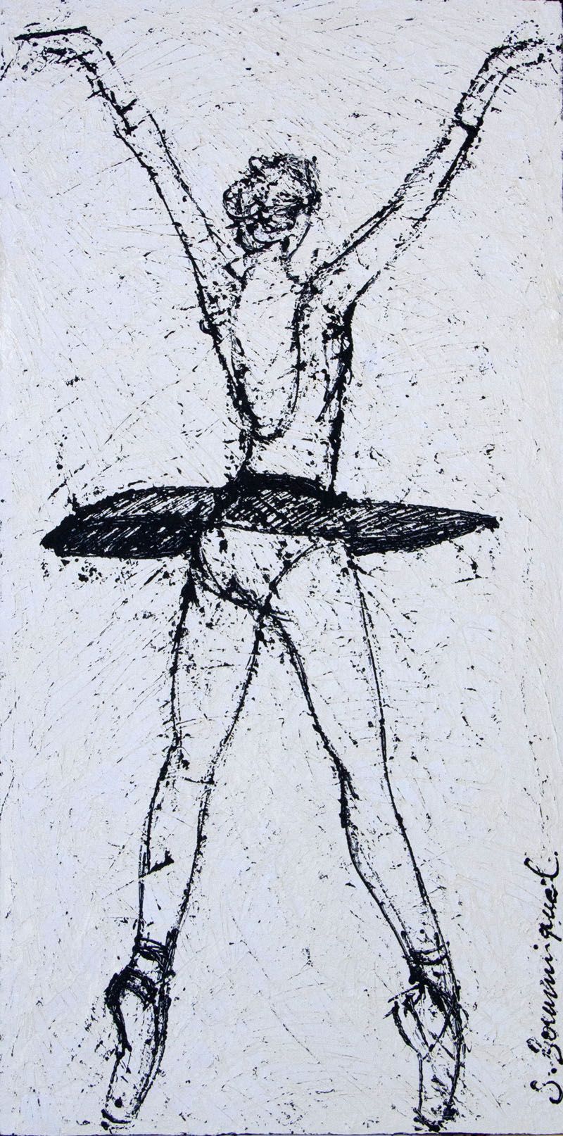SYLVIE BOURNIQUEL - Ballet Capitole (8), 2011, croquis sur le vif, encre sur papier SYLVIE BOURNIQUEL - Ballet Capitole (8), 2011, croquis sur le vif, encre sur papier