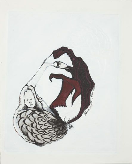 Salomé SLOAN - Pour une brassé de fleurs 24 X 30 cm, 2011, Gravure, encre et acrylique Salomé SLOAN - Pour une brassé de fleurs 24 X 30 cm, 2011, Gravure, encre et acrylique