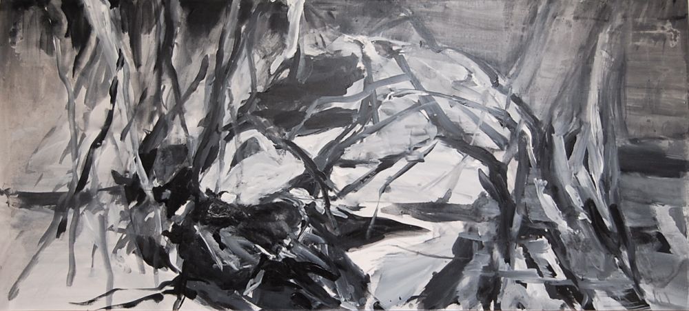 Sébastien KUNTZ - sans titre, 101 x 224 cm, 2011, acrylique sur papier marouflé sur toile Sébastien KUNTZ - sans titre, 101 x 224 cm, 2011, acrylique sur papier marouflé sur toile