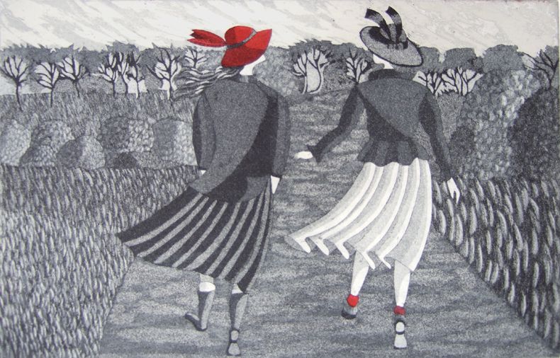 Sophie SIROT - Les amoureux, 31,5 x 23,5 cm, 2008, aquatinte sur cuivre Sophie SIROT - Les amoureux, 31,5 x 23,5 cm, 2008, aquatinte sur cuivre