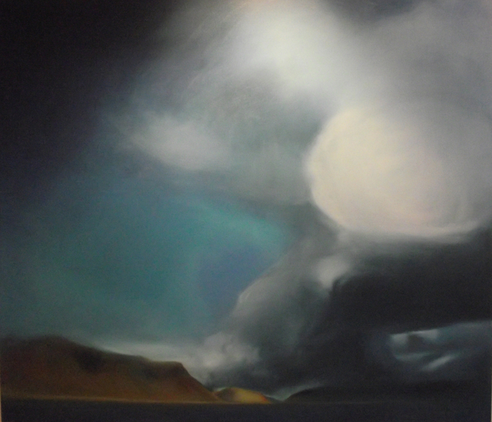 Valérie BOYCE - Route de Borganes à Reykjavik, 2010-2011, huile sur toile Valérie BOYCE - Route de Borganes à Reykjavik, 2010-2011, huile sur toile