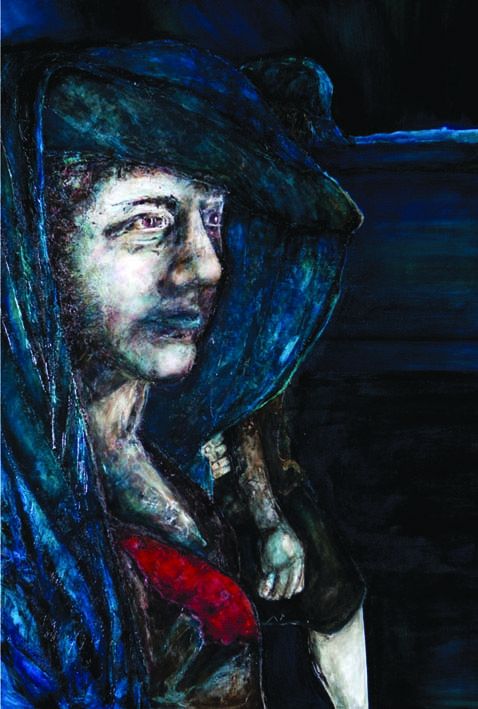 Valerie CHANDLER - Je t'embrasse II, 2009, 70x50, media mixte sur toile Valerie CHANDLER - Je t'embrasse II, 2009, 70x50, media mixte sur toile