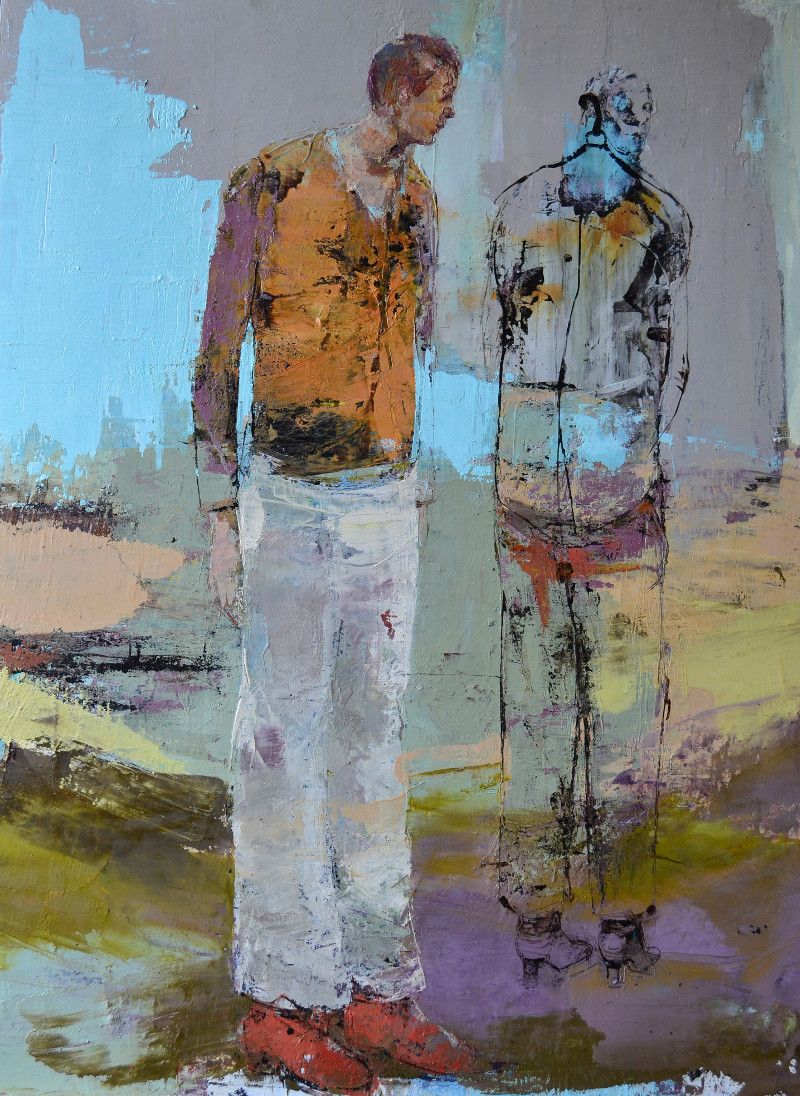 Valérie JAYAT - La chasse 80 x 80 cm 2011 Technique mixte Valérie JAYAT - La chasse 80 x 80 cm 2011 Technique mixte