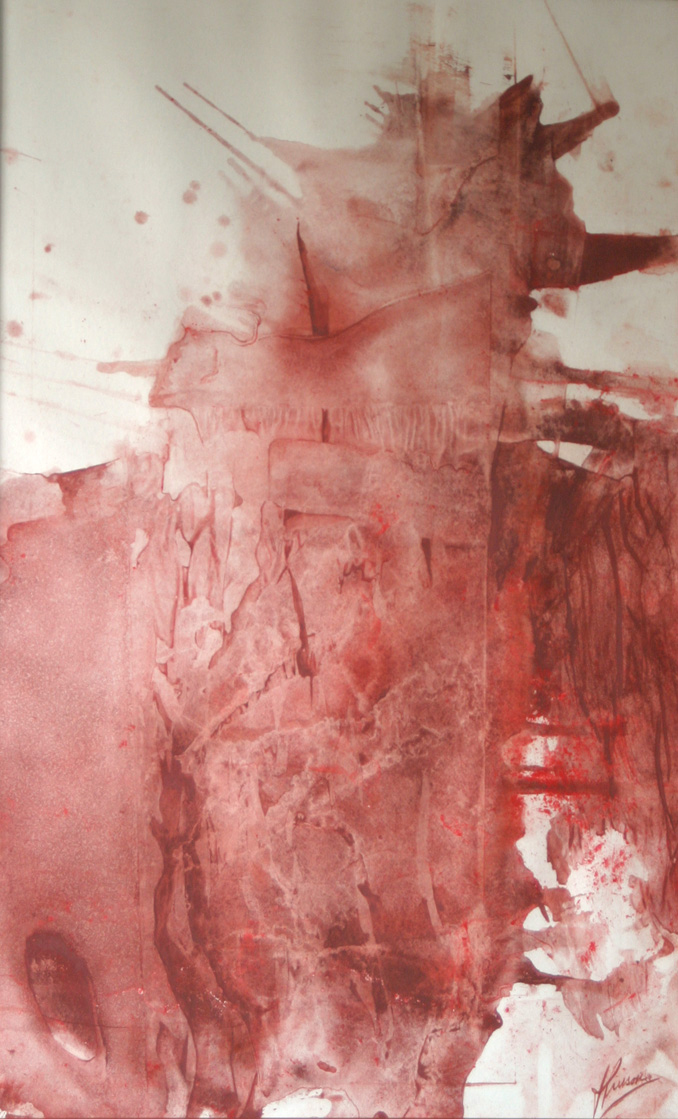 Veronique PINSON - Trace de Danse dans le Labyrinthe, 72 X 107, 2008, Lavis sur papier Veronique PINSON - Trace de Danse dans le Labyrinthe, 72 X 107, 2008, Lavis sur papier