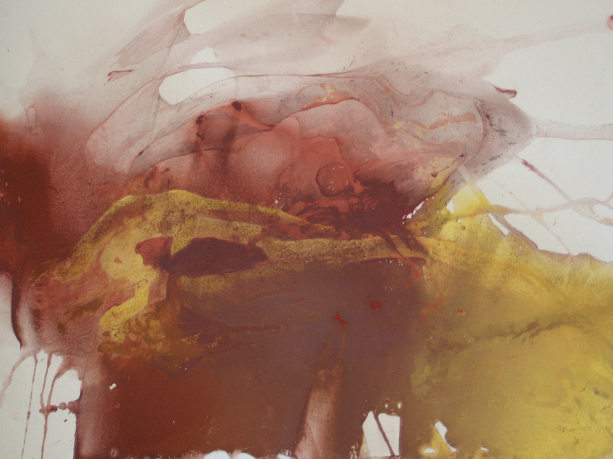 Veronique PINSON - Dialogue entre Terriens, Energies du Centre, 80 X 110, 2010, Encres sur Toile Veronique PINSON - Dialogue entre Terriens, Energies du Centre, 80 X 110, 2010, Encres sur Toile