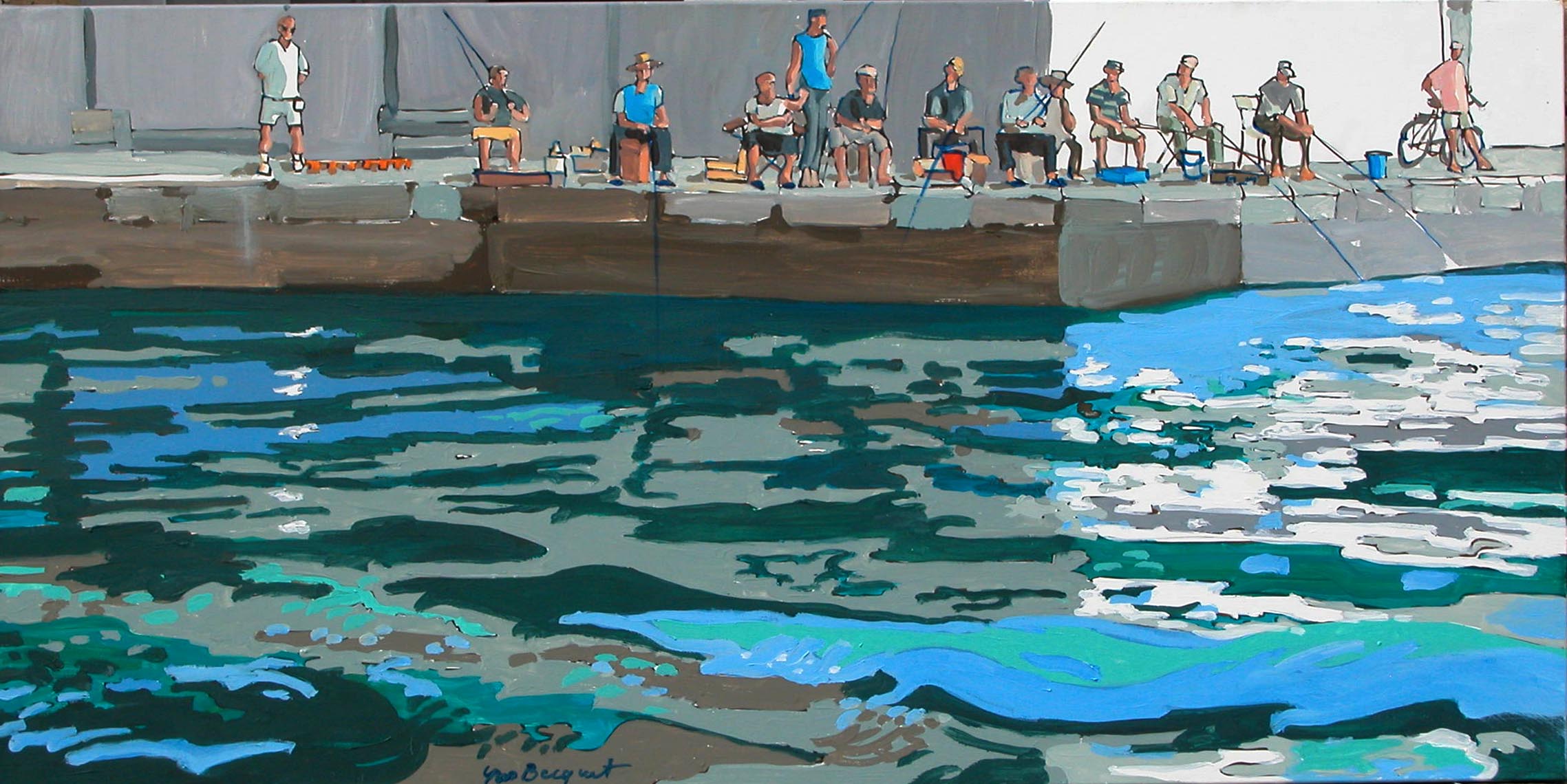 YVES BECQUET - La pêche miraculeuse, 120X60 cm YVES BECQUET - La pêche miraculeuse, 120X60 cm