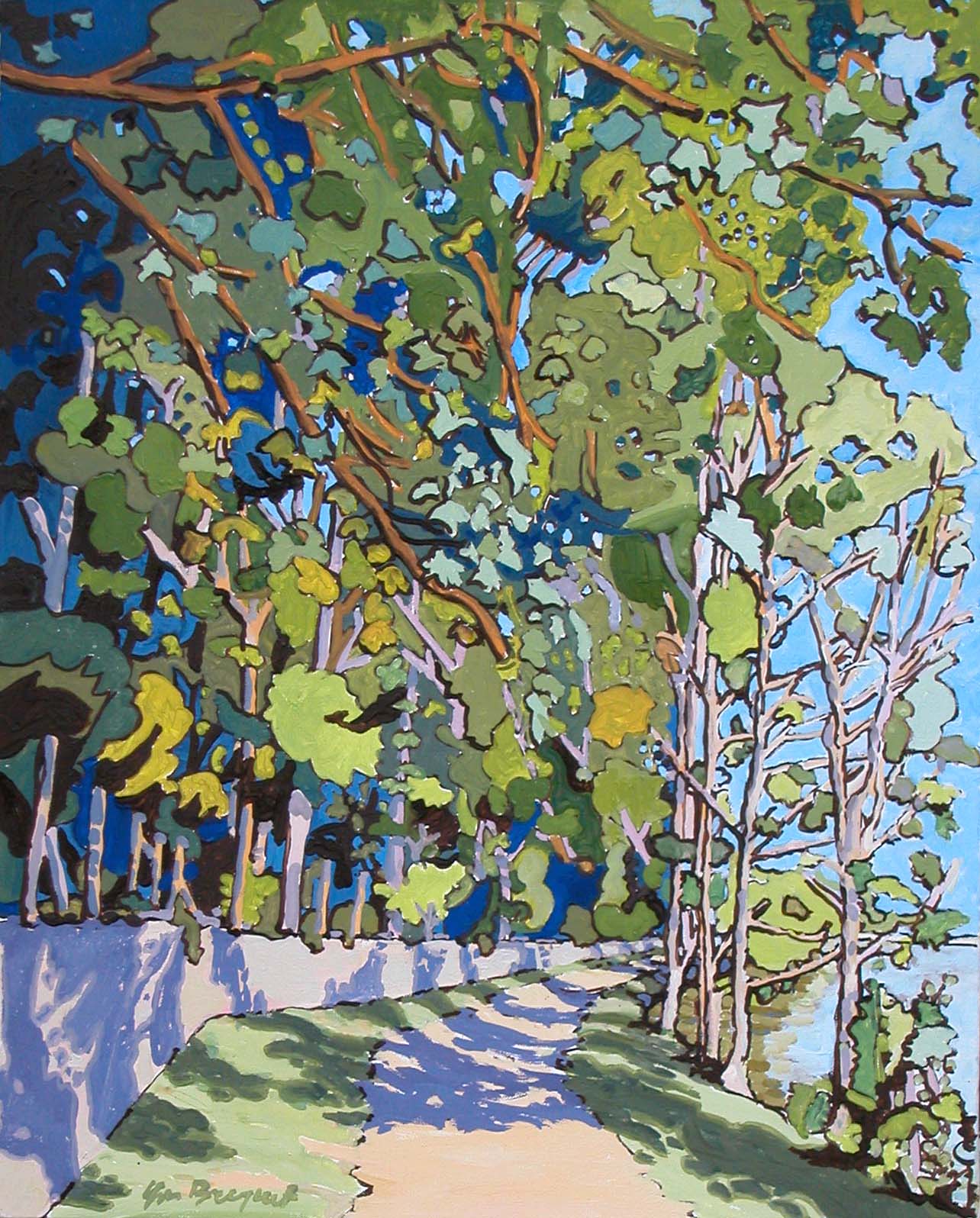 YVES BECQUET - Le chemin du glandeur, 81X65 cm YVES BECQUET - Le chemin du glandeur, 81X65 cm