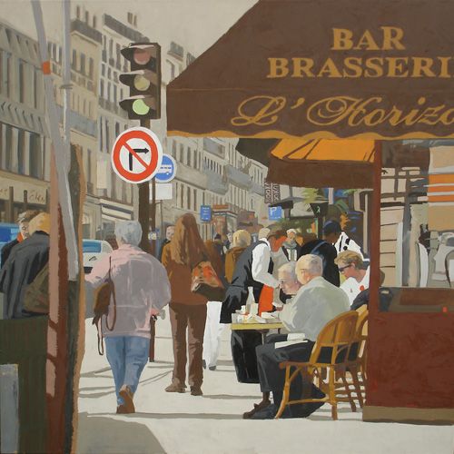 angie Brooksby - Cafe de Flore 76x101 cm huile sur toile août 2010 angie Brooksby - Cafe de Flore 76x101 cm huile sur toile août 2010
