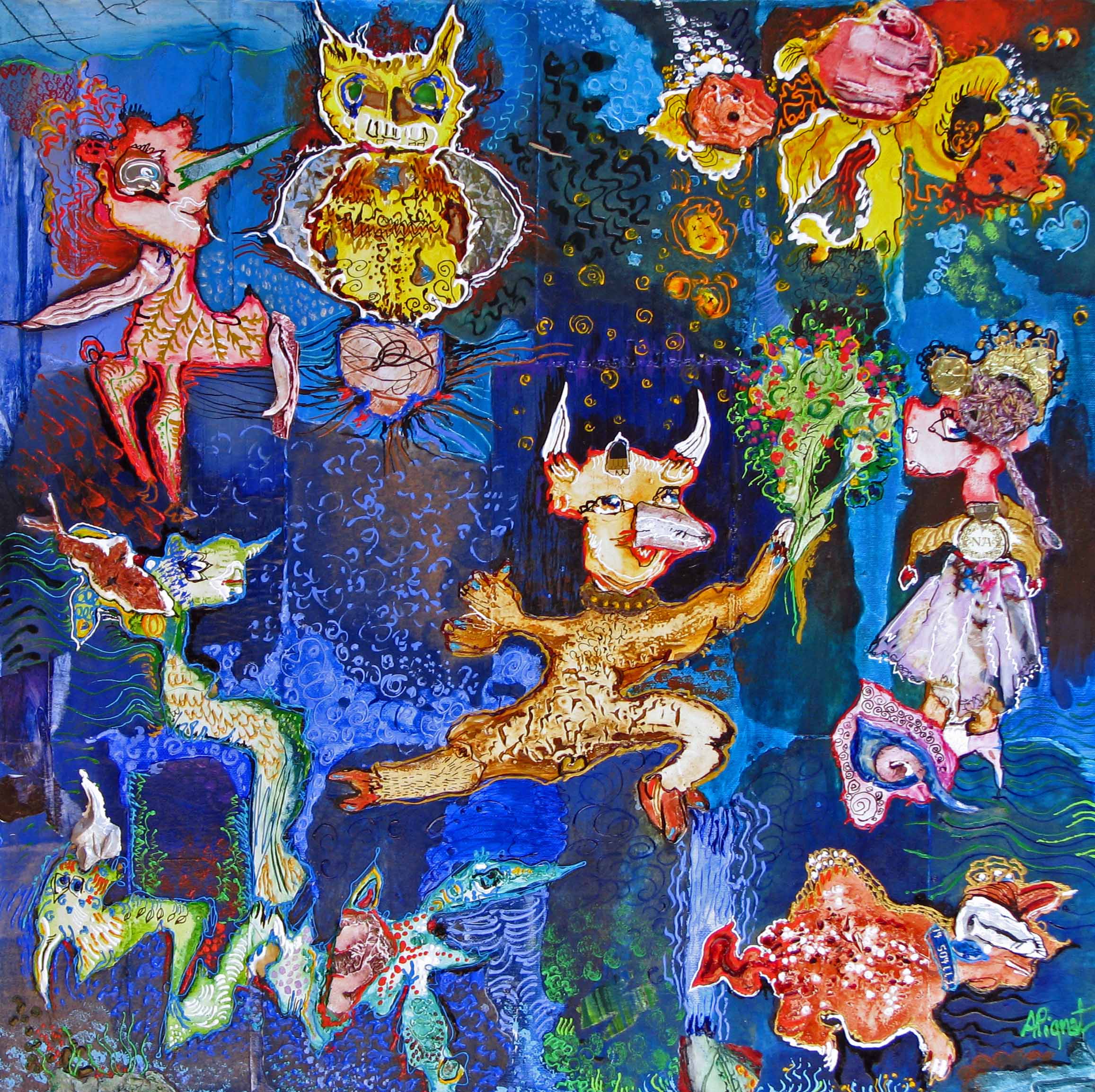 armande pignat - songe d'une nuit d'été. 2009. toile:60x60cm armande pignat - songe d'une nuit d'été. 2009. toile:60x60cm