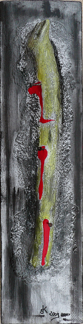 Bruno KOWALSKI - Bad To The Bones 16 x 61 cm 2009 acrylique technique mixte Bruno KOWALSKI - Bad To The Bones 16 x 61 cm 2009 acrylique technique mixte
