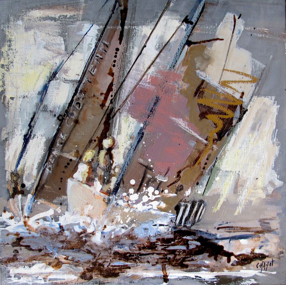 carine HAYOT - La force sous la douceur, 100 x 100 cm, 2011, Acrylique et techniques mixtes sur toiel carine HAYOT - La force sous la douceur, 100 x 100 cm, 2011, Acrylique et techniques mixtes sur toiel