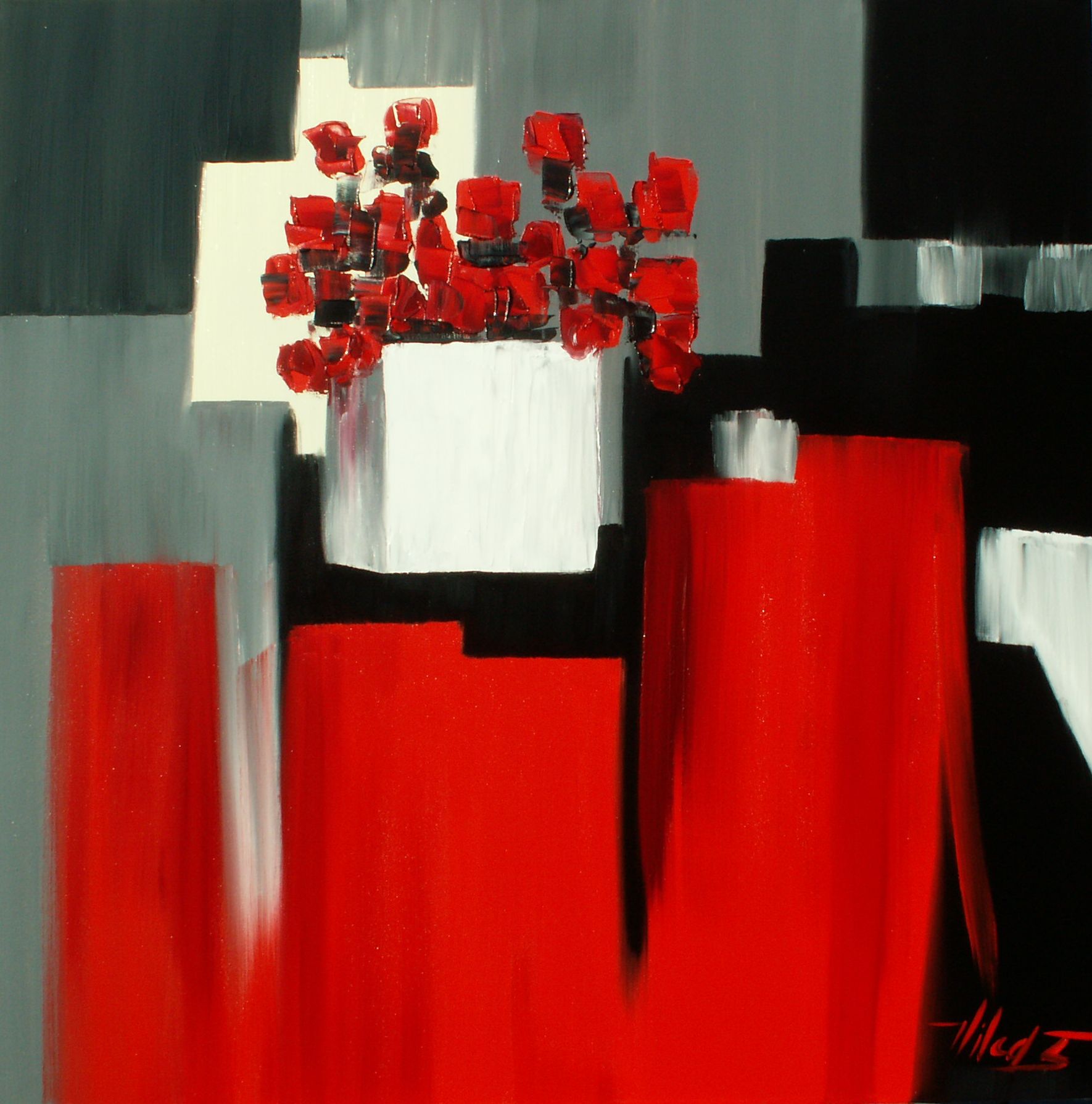 corinne VILCAZ - Rouge baiser 90 X 90 Cm 2010 Huile sur toile. Vendu corinne VILCAZ - Rouge baiser 90 X 90 Cm 2010 Huile sur toile. Vendu