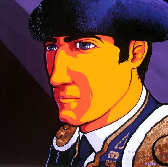 erwin DAZELLE - Visage du Torero-acrylique sur toile-120x120cm erwin DAZELLE - Visage du Torero-acrylique sur toile-120x120cm