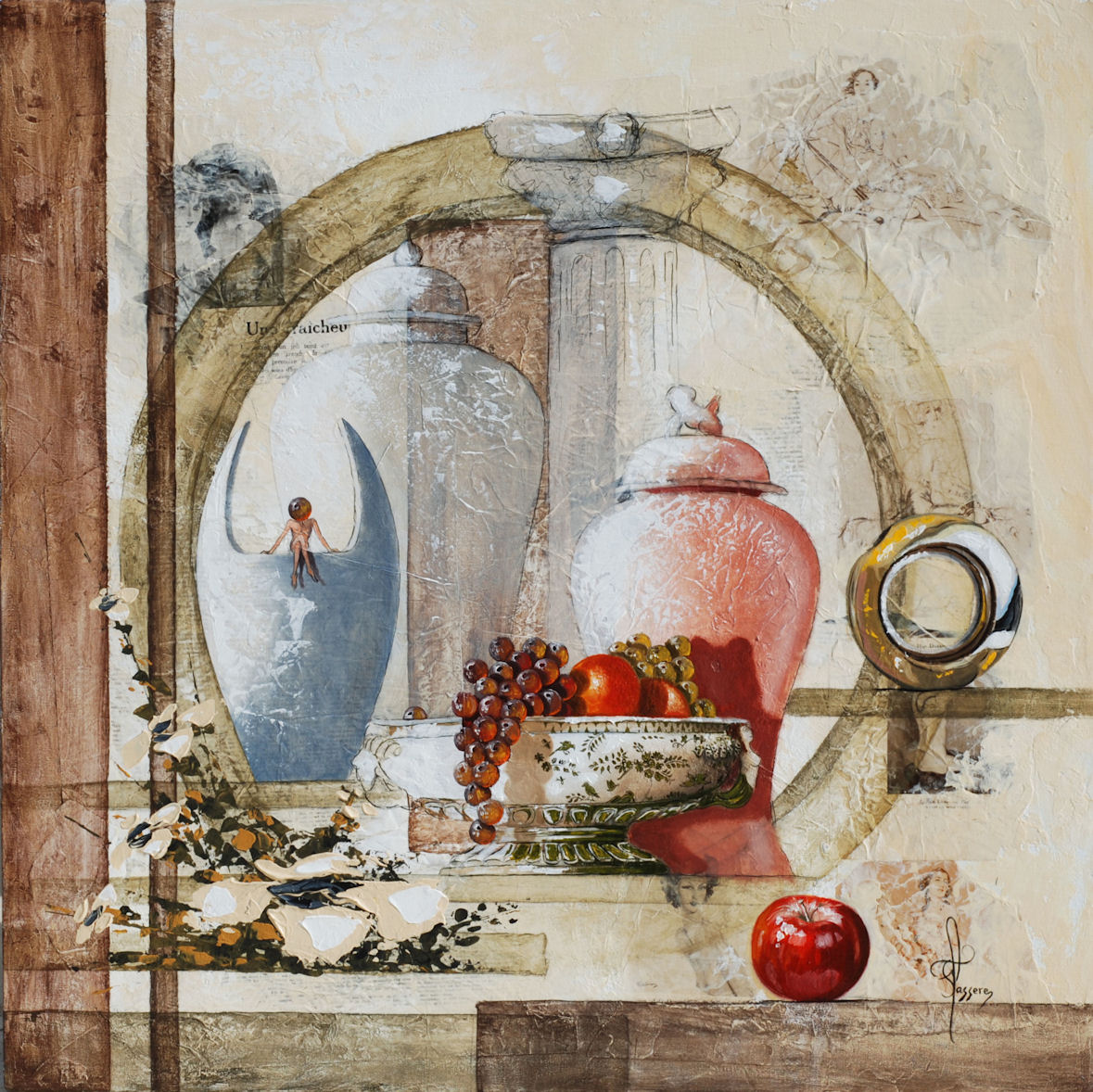 françois lassere - Vue du Balcon, 80x80 huile sur toile françois lassere - Vue du Balcon, 80x80 huile sur toile