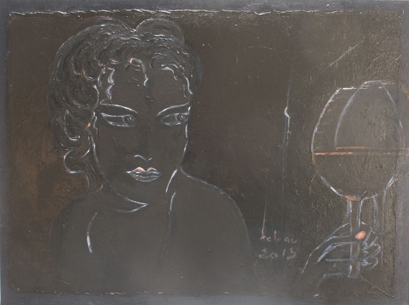 helene david - duo, (80X80) sable-vinylique helene david - duo, (80X80) sable-vinylique