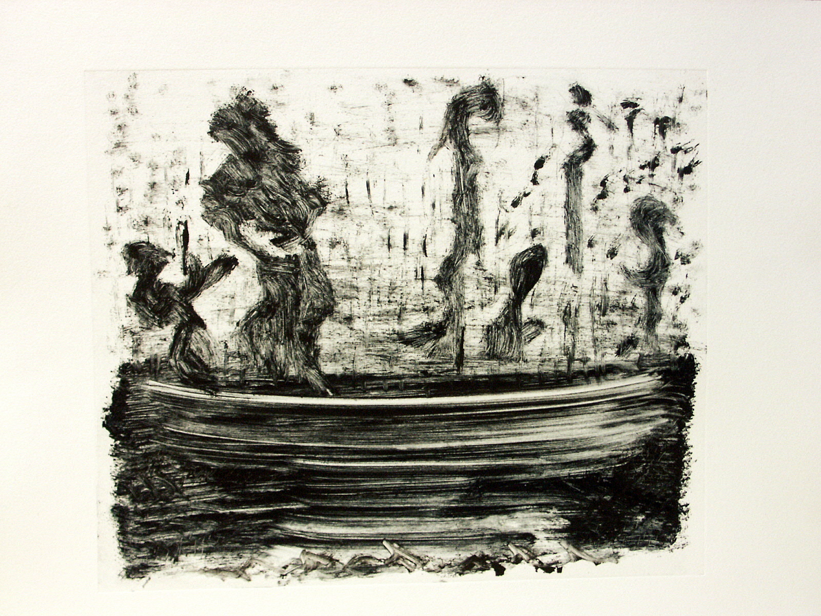 martine BAIJOT - VOYAGE monotype 25x21 encre martine BAIJOT - VOYAGE monotype 25x21 encre