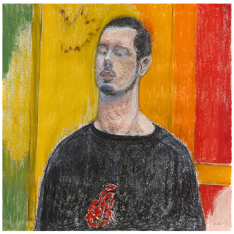 Natalie BALSAN - Victor Balsan - 100x100cm - 2009 - Bâton d'huile sur papier Natalie BALSAN - Victor Balsan - 100x100cm - 2009 - Bâton d'huile sur papier