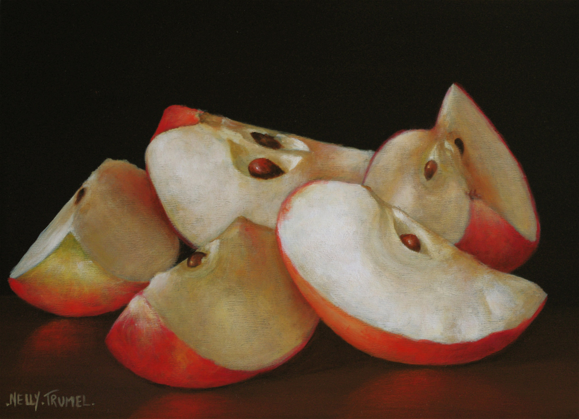 nelly trumel - quartiers de pommes 4F 2010 acryl nelly trumel - quartiers de pommes 4F 2010 acryl