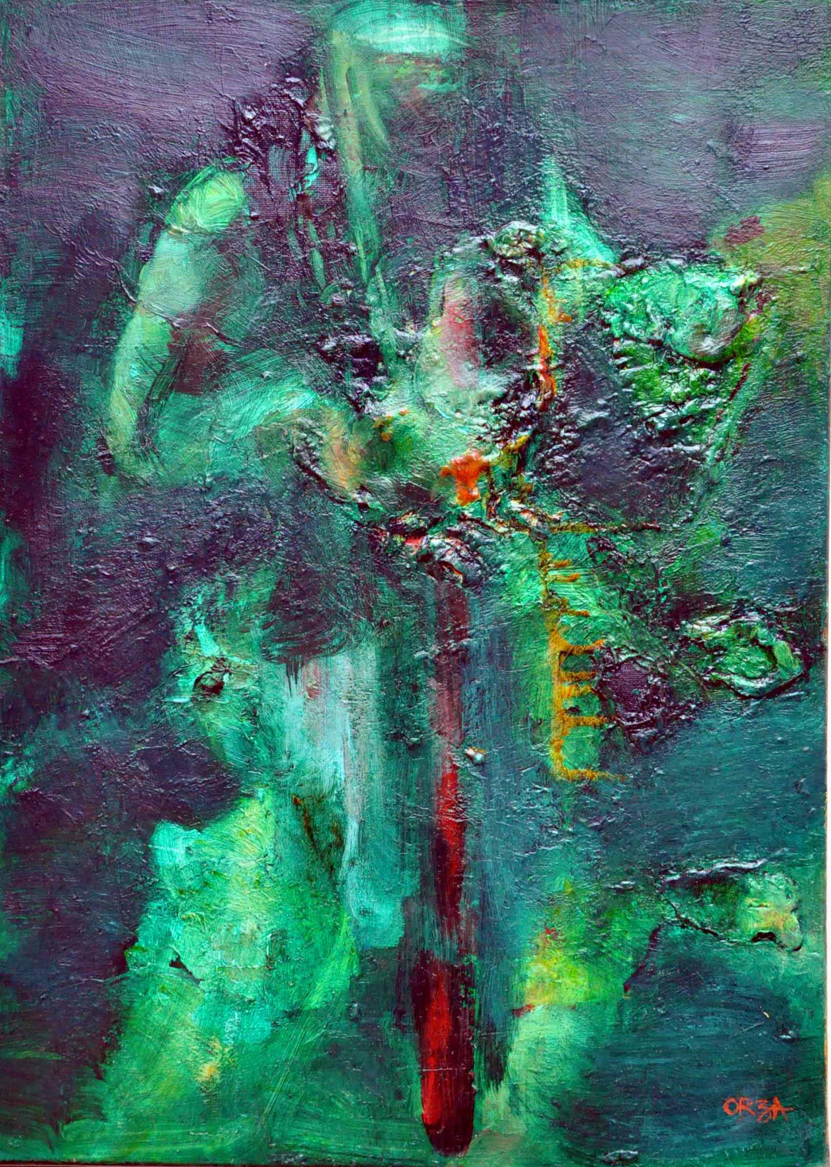 Orza zohra Tanem - Emeraude,46x38,octobre 2010,huile sur toile Orza zohra Tanem - Emeraude,46x38,octobre 2010,huile sur toile