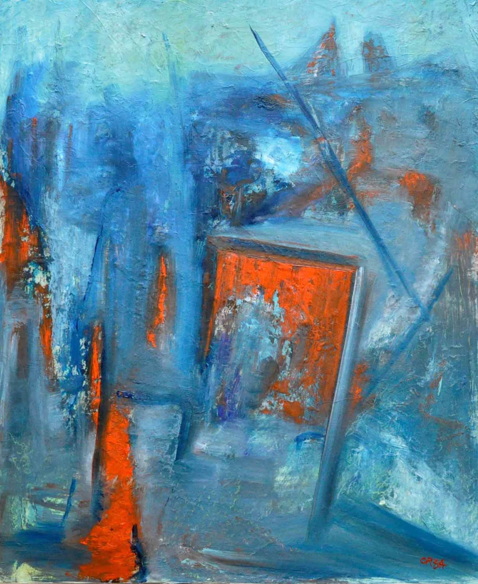 Orza zohra Tanem - Carton Rouge,61x50,octobre 2010,huile sur toile Orza zohra Tanem - Carton Rouge,61x50,octobre 2010,huile sur toile