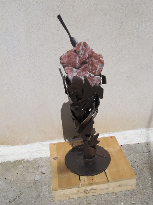 patrick planchon - Gelato, 100 x 40, année 2011, Acier découpé et marbre patrick planchon - Gelato, 100 x 40, année 2011, Acier découpé et marbre