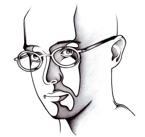joker illustration - Portrait, format A4, 2010, dessin au stylo joker illustration - Portrait, format A4, 2010, dessin au stylo