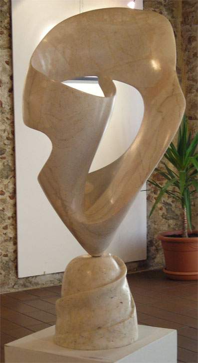 philippe MERCIER - Flamentango, 115 cm, 2005, taille directe philippe MERCIER - Flamentango, 115 cm, 2005, taille directe