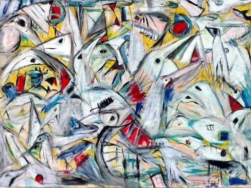 raymond moquet - Albatros en folie II 150x200 2011 acrylique sur papier raymond moquet - Albatros en folie II 150x200 2011 acrylique sur papier