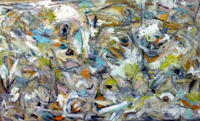 raymond moquet - sans titre acrylique + medium +,mine plomb sur toile150x 295 raymond moquet - sans titre acrylique + medium +,mine plomb sur toile150x 295
