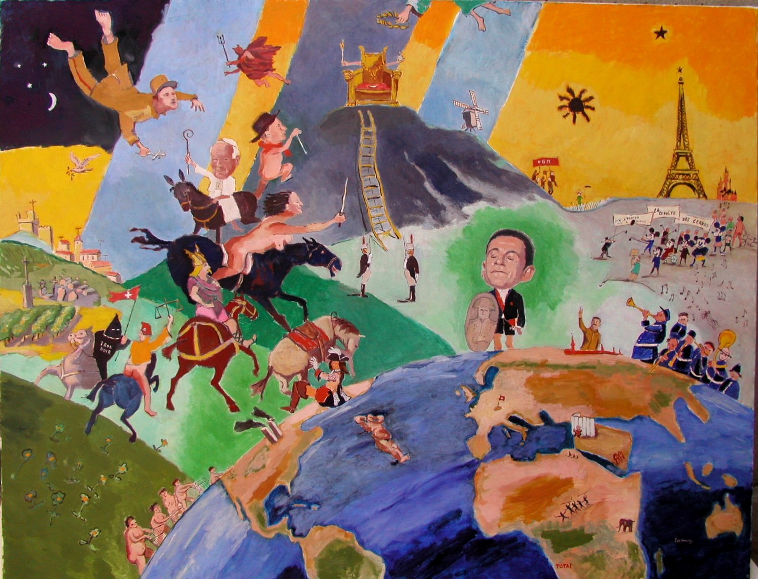 rene yonnal LANNOY - La République et son Trône 146X116 2009 HUILE rene yonnal LANNOY - La République et son Trône 146X116 2009 HUILE