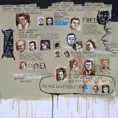 sarah teulet - Fred et les autres, 70X70 cm, 2011, acrylique sur toile sarah teulet - Fred et les autres, 70X70 cm, 2011, acrylique sur toile