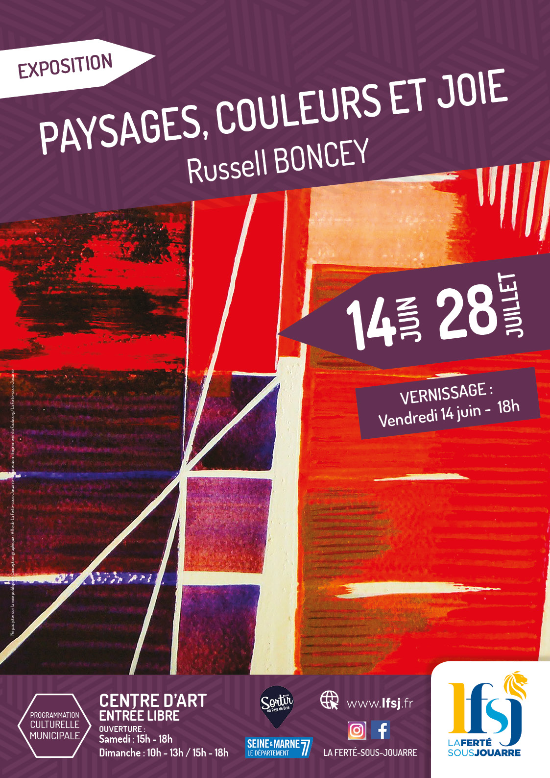 Paysages, couleurs et joie Une exposition de peintures de Russell Boncey