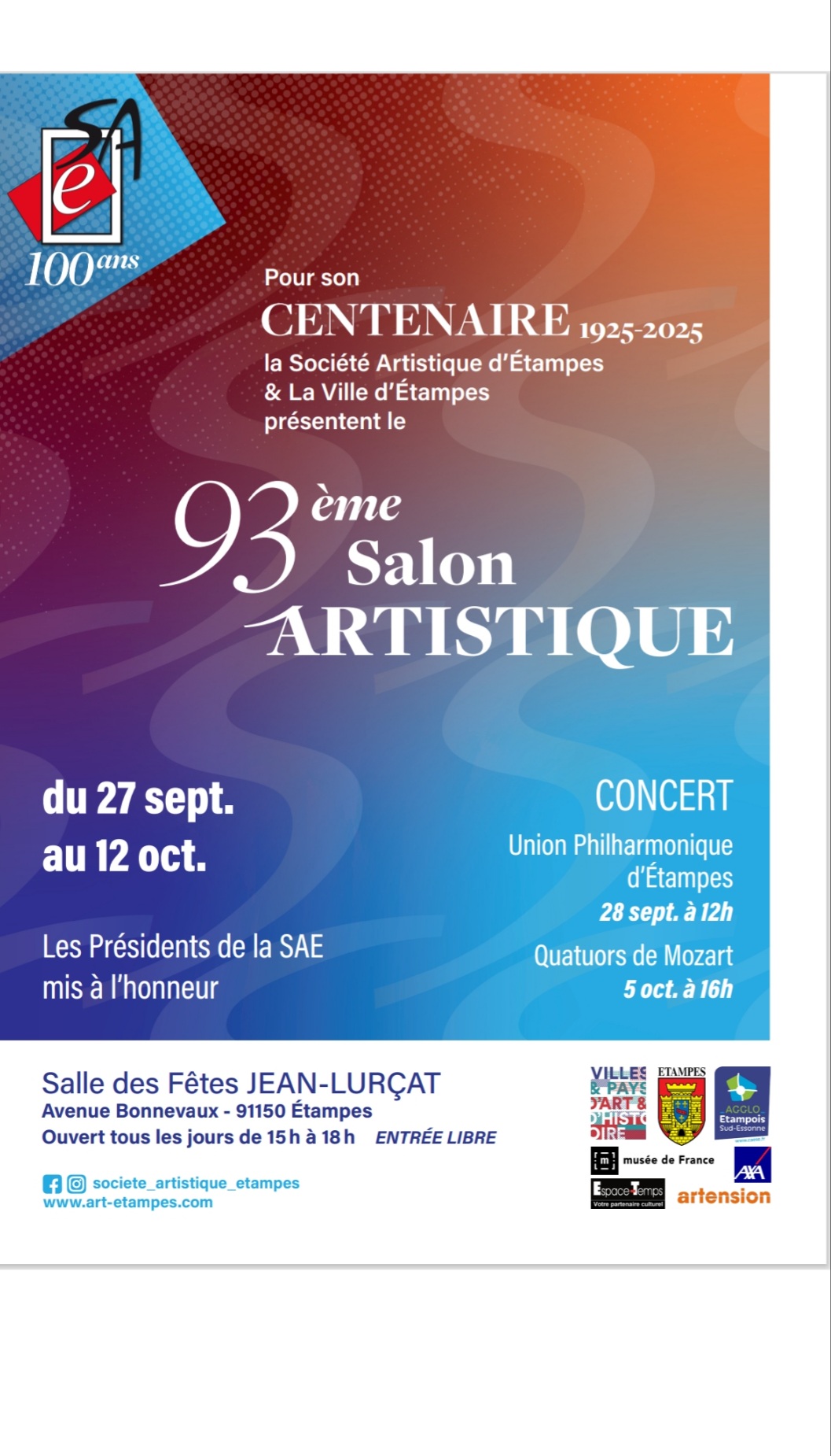 Salon de peinture de la société artistique d'Etampes