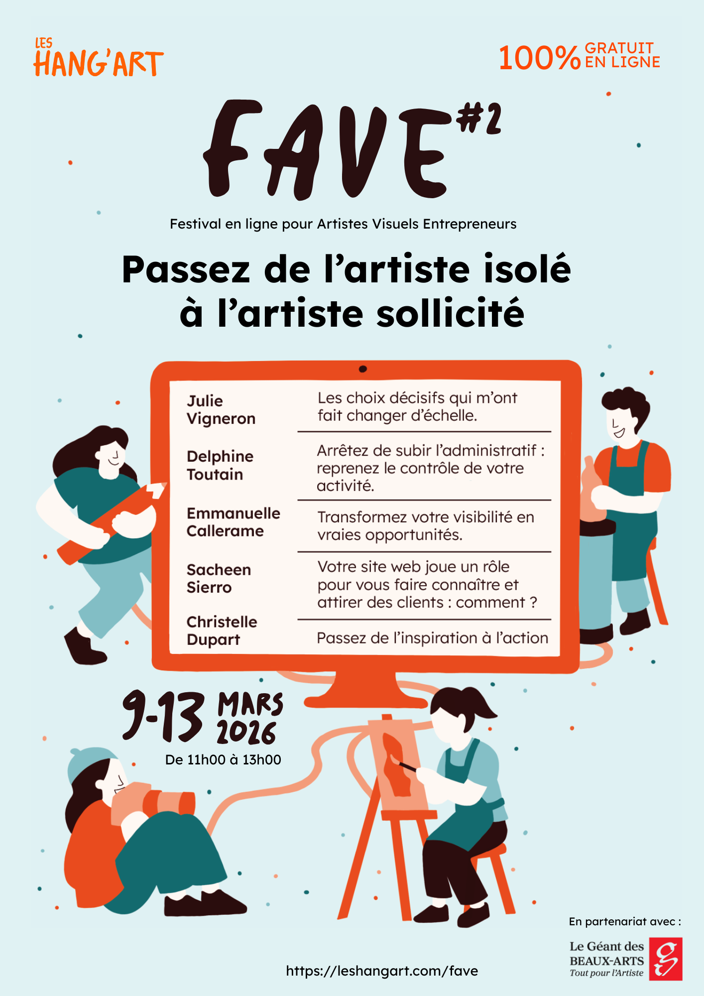FAVE #2 - Festival en ligne pour Artistes Visuels Entrepreneurs (GRATUIT)